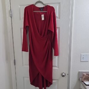 Ashley Stewart Deep Red Long Sleeve Sweater